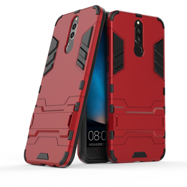 Cool Guard Plast Tpu Back Phone case Med Kickstand För Huawei Mate 10 Lite / Nova 2i / Maimang 6 Red