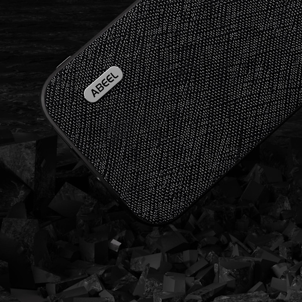 IPhone 15 Pro:lle Naudanvuota Nahka + PC + TPU Kuori Ristikkäiskuvio Liukumaton Puhelinkotelo Black