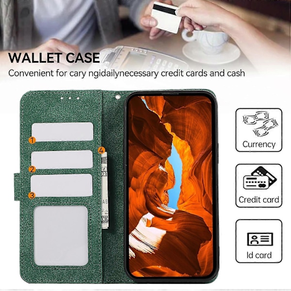 Xiaomi 14T Pro -kotelo, värillinen nahkainen suojakotelo RFID-suojauksella Multicolor Style E