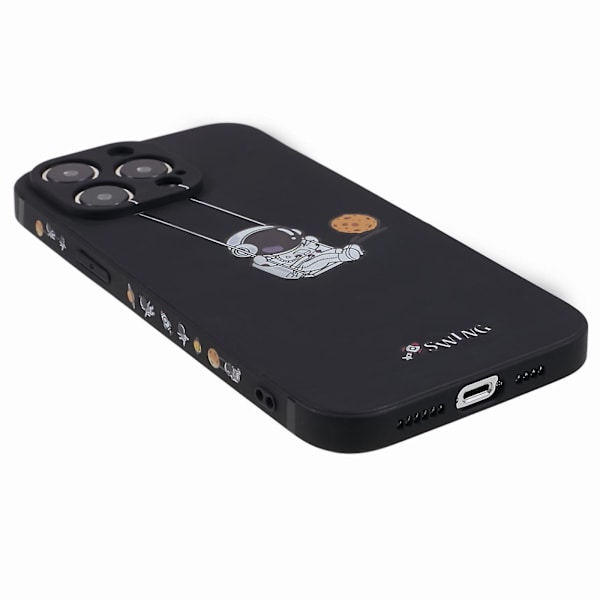 För Iphone 13 Pro Max Astronaut Design phone case Stötsäkert skyddande mjukt Tpu- cover Swing Astronaut Black