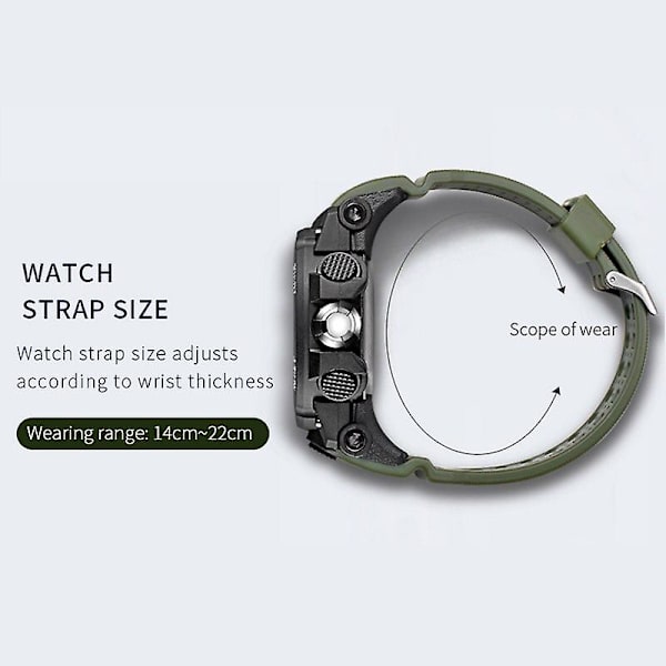 Smael Dual Display Digital Led Watch Pointer Typ Quartz Elektriska klockor Relogio Masculino Uomo Sportklocka 1545 CAMOBLUE