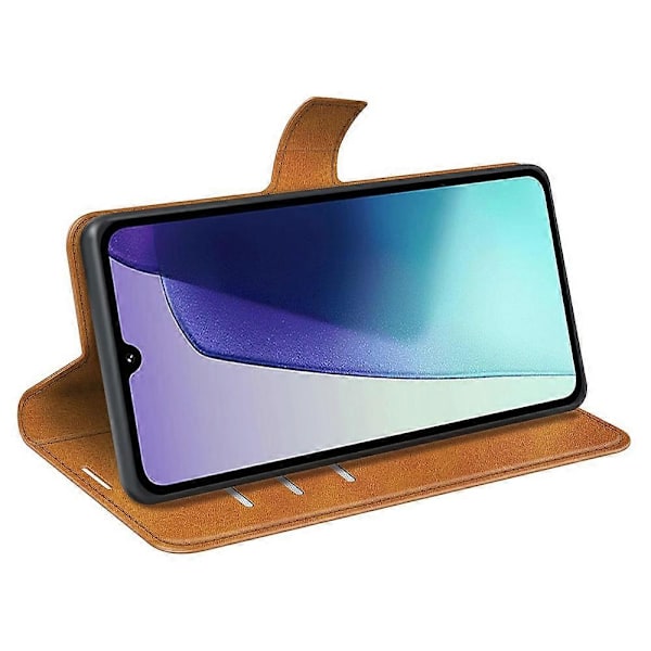 Ställfodral för Xiaomi Poco C75 4G/Redmi 14R 5G/14C 4G, reptåligt telefonfodral i kalvtexturerat läder Multicolor Style A