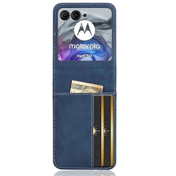 Motorola Razr 50 5G/Razr 2024 5G -puhelimen kotelo, irrotettava muotoilu, korttipaikka, nahka+PC-puhelinkuori Multicolor Style C