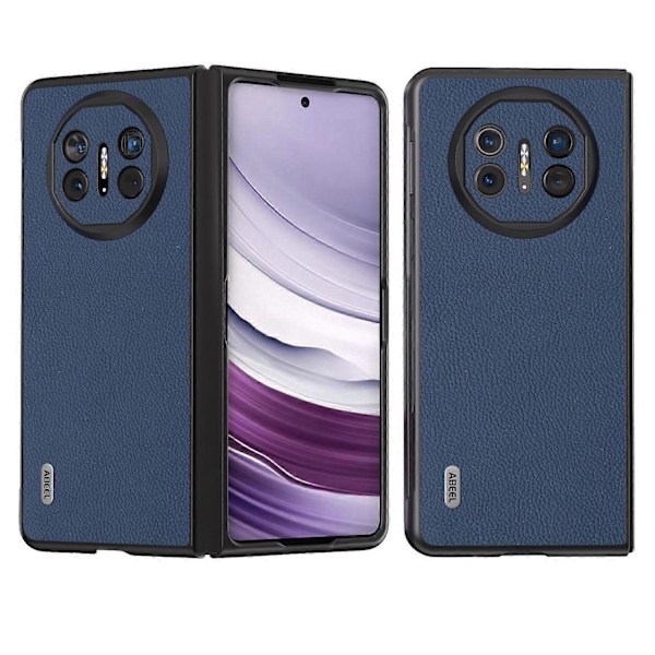 Ægte lædercover med litchi-tekstur til Huawei Mate X5 - Ko læder + PC Multicolor Style C
