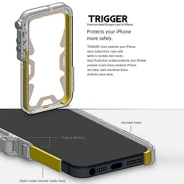 Beskyttelsesdeksel i aluminiumslegering for iPhone 13 Pro Max 6,7 tommer med stropp