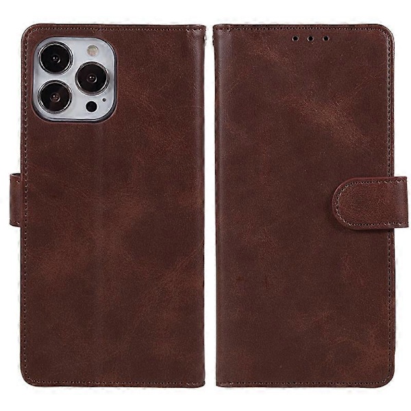Kalvtextur PU Läder Plånboksfodral med Ställ för iPhone 13 Pro Max Multicolor Style F