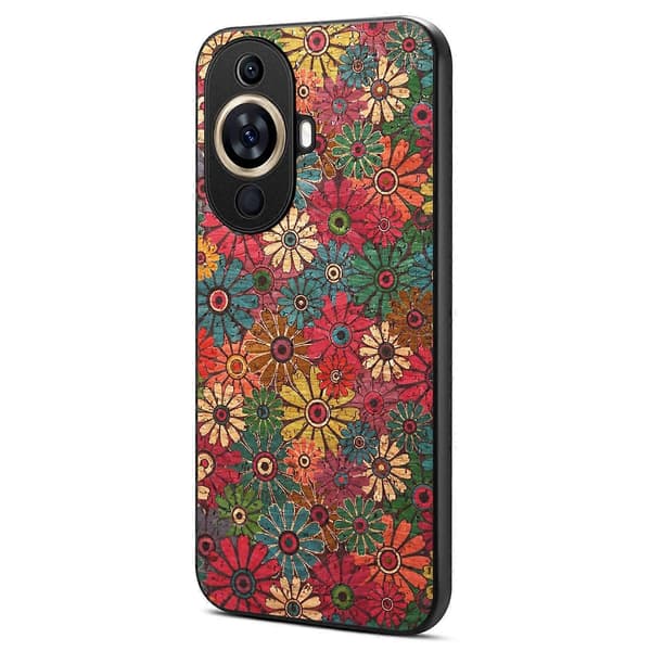 Blomstermønstret støtsikkert deksel til Huawei nova 11/nova 12s 4G/nova 12 Lite 4G Multicolor Spring/Green