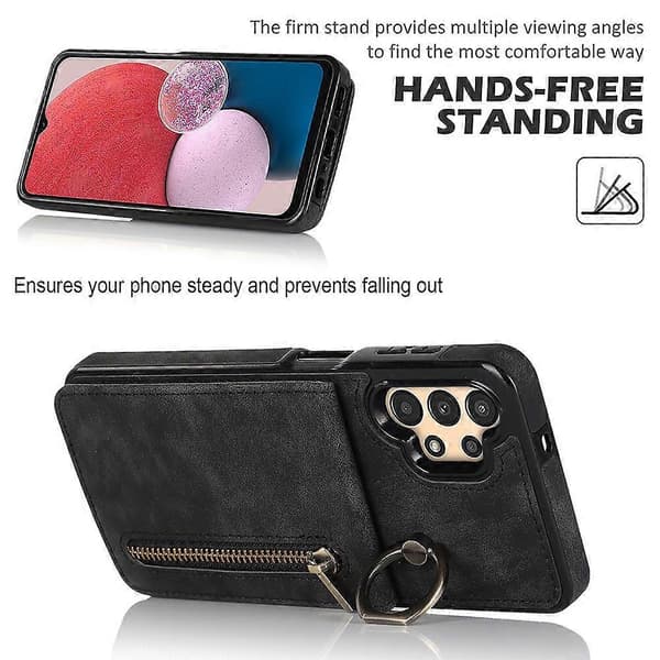 För Samsung Galaxy A13 5G/A13 4G RFID-skyddande Ställfodral Retro PU+TPU Plånboksfodral Multicolor Style A