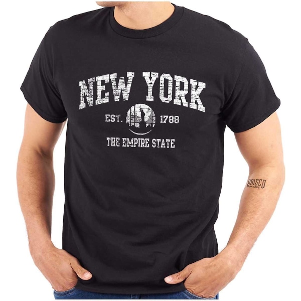 New York Nyc Empire Statue of Liberty Grafisk T-shirt män eller kvinnor Black 3XL