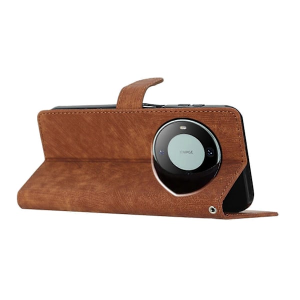 Til Huawei Mate 60 Etui Folio Flip Ensfarvet Hud-berørings Telefon Stand Læder Cover Multicolor Style B