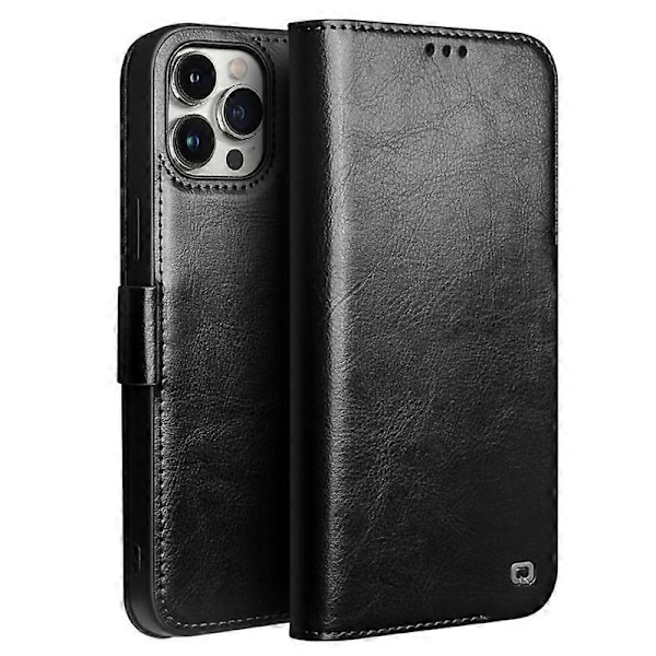 QIALINO Fodral för iPhone 12 Pro Max Anti-fall Äkta Läder Plånboksfodral Multicolor Style A