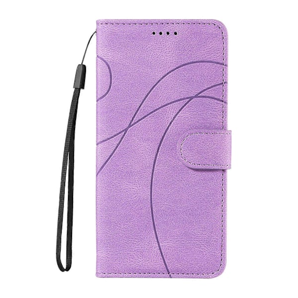 Plånboksfodral i läder med stativ och böjd linjedesign för Xiaomi Redmi Turbo 4 5G/Poco X7 Pro 5G Multicolor Light Purple