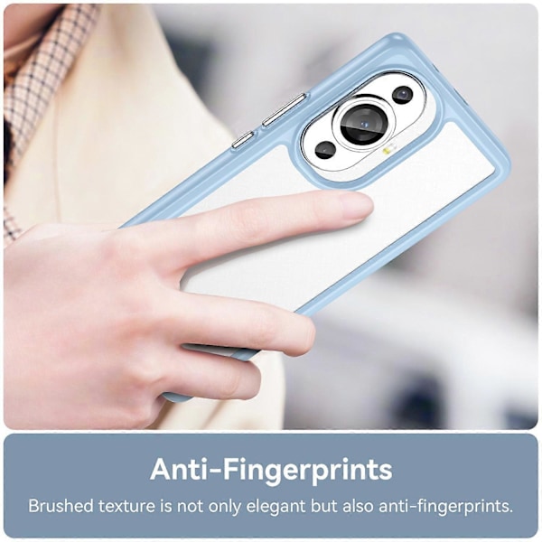 För Huawei nova 11 Pro/nova 11 Ultra Transparent Telefonfodral TPU+Akryl Smartphone Skal Multicolor Style C
