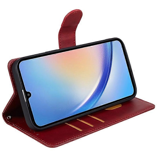 Til Samsung Galaxy A15 5G Etui Stødsikkert Læder Telefon Cover Magnetisk Wallet Stand Shell Multicolor Style B