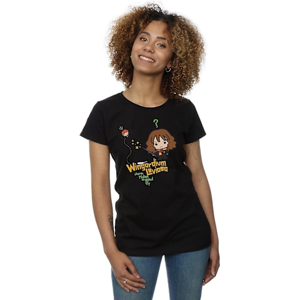 Harry Potter Dame Hermione Granger Wingardium Leviosa Junior T-shirt Voksen S-3xl Txu208 Black S
