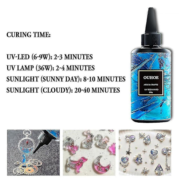 Ouhoe Skuggfritt lim Uv Akryl Keramiskt lim Uv härdbart lim 100g