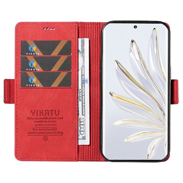 YIKATU YK-005 Honor 70 5G Lompakkokotelo Puhelimen Suojakotelo Jalustalla Ihoa myötäilevää PU-nahkaa Multicolor Style H