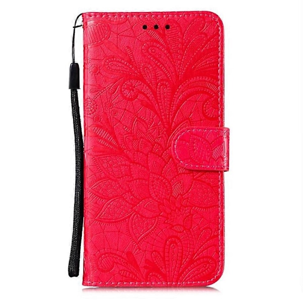 Skal till OnePlus Ace 3 5G Spetsblommor PU Läder Flip Plånbok Mobilskal - Grå Multicolor Red