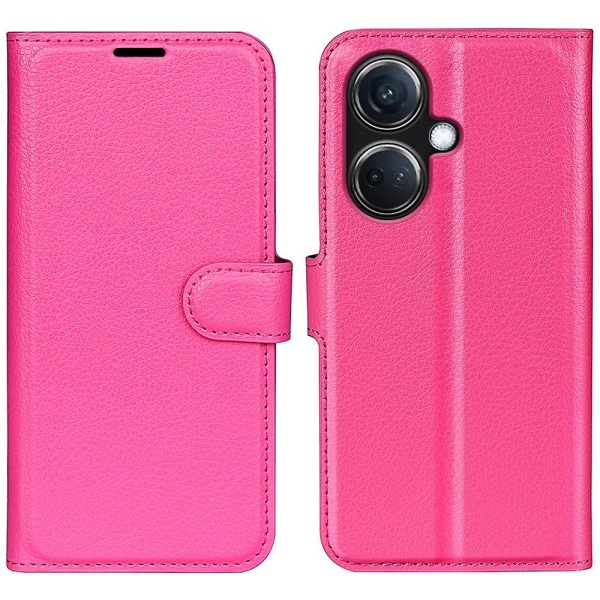 Phone case för Oppo K11 5g plånbok Litchi Texture Shell anti-scratch Stativ Pu Läder Cover Rose