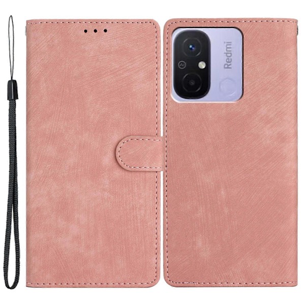 PU-lommebokdeksel til Xiaomi Redmi 12C 4G, hudvennlig stativ Multicolor Style F
