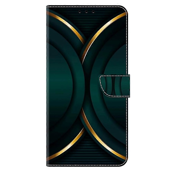 Honor Magic7 Pro 5G -kotelo, 3D-kuvioitu PU-nahkainen lompakkokotelo jalustalla Multicolor Gold Contour