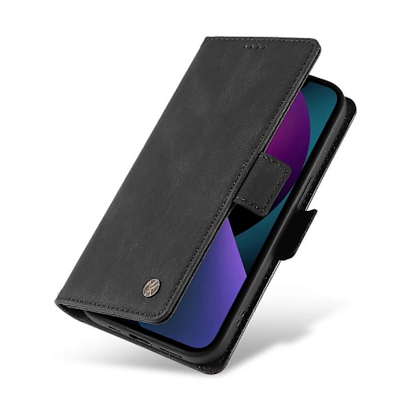 YIKATU YK-005 Skinnkänsla PU Läder Plånboksfodral med Stötsäkert Ställ för iPhone 15 Multicolor Style E