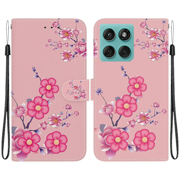 Til Motorola Edge 60 5G/ 60 Fusion 5G Wallet Telefon Cover Anti-Drop Læder Flip Cover Mønster Print Multicolor Sakura