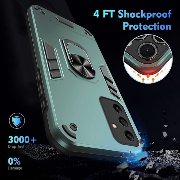 Til Samsung Galaxy A05s 4G Telefon Cover PC+TPU Beskyttelse Roterende Støttefod Multicolor Style A
