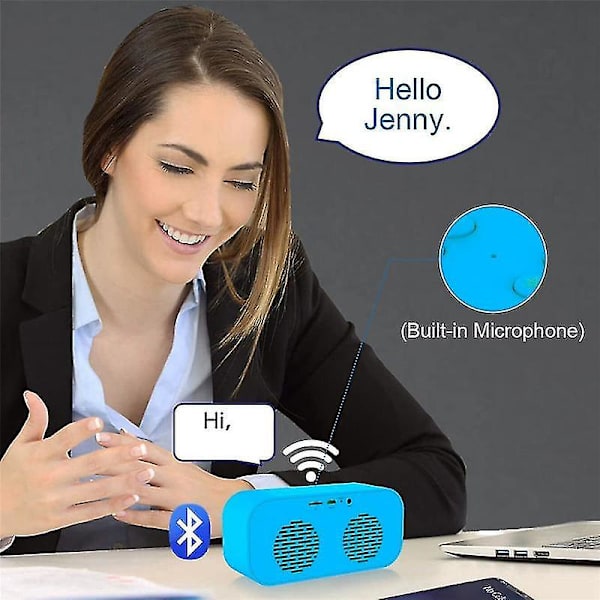 Vækkeur til soveværelse/kontor, digitalt ur med Bluetooth-højttaler, vækkeur til dybe sovevner voksne/teenagere blå Blue
