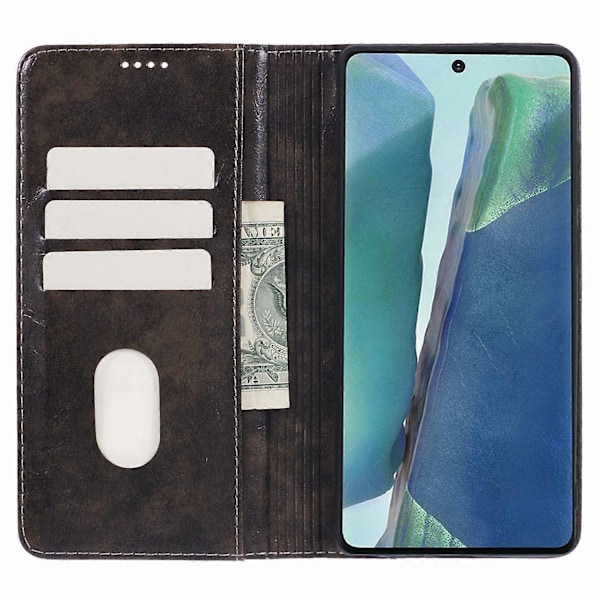 SUTENI Fodral för Samsung Galaxy Note20/Note20 5G PU Läder Skydd Ställ Plånbok Mobilskal Multicolor Style D