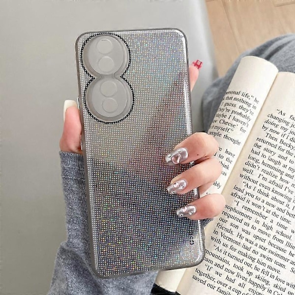 Q.COO Honor 90 Pro -kotelo TPU-puhelinkuori Aurora-efektillä, valoa taittava Multicolor Style B