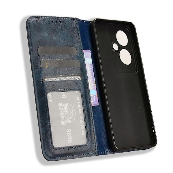 Plånboksfodral för Oppo Reno11 F 5G/F25 Pro 5G Retro PU Läder Telefonskal Magnetisk Stängning Multicolor Style C