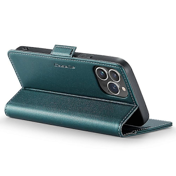 CASEME 023 Serie Til iPhone 15 Pro Max RFID Blokerende Læder Wallet Case Flip Stand Telefon Cover Multicolor Style C