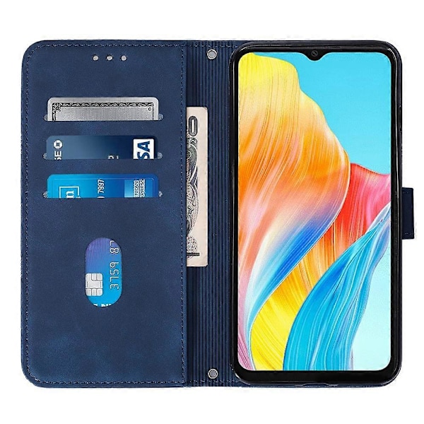YB Imprinting Series-1 Oppo A38 4G puhelinkotelo jalustalla, lompakko, nahkakansi ja hihna