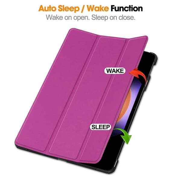 Læderetui til Xiaomi Pad 6S Pro 12.4 Tri-fold Stand Auto Wake/Sleep Smart Shell Multicolor Style E