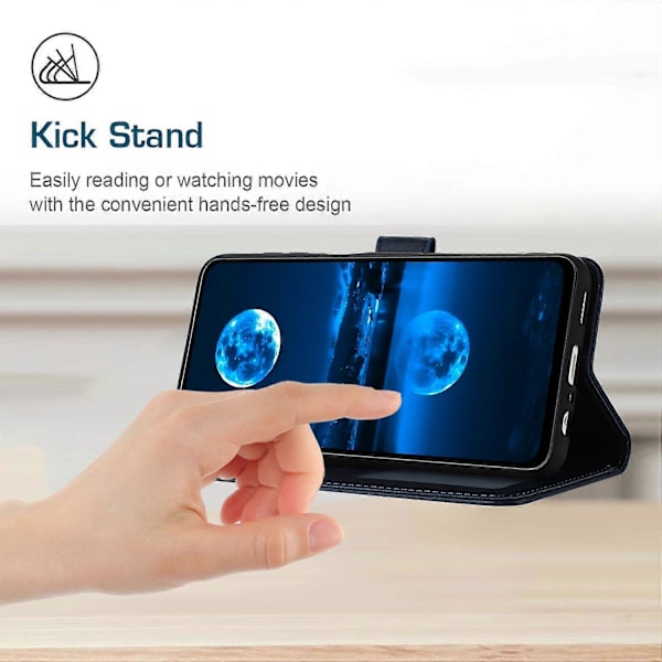 Til Motorola Edge 50 Pro 5G Etui Kalvetekstur Læder Stand Wallet Anti-fald Telefoncover Multicolor Style C