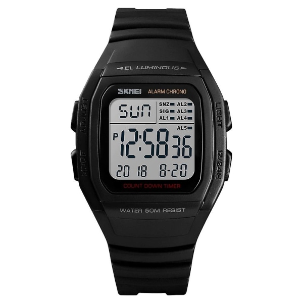 Skmei 1278 Vattentät Digital Watch Svart Black