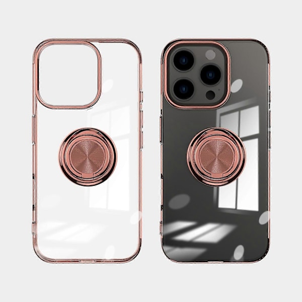 iPhone 16 Pro -kotelo, galvanointi, jalusta, TPU-puhelinkuori, magneettinen autoteline Multicolor Style A