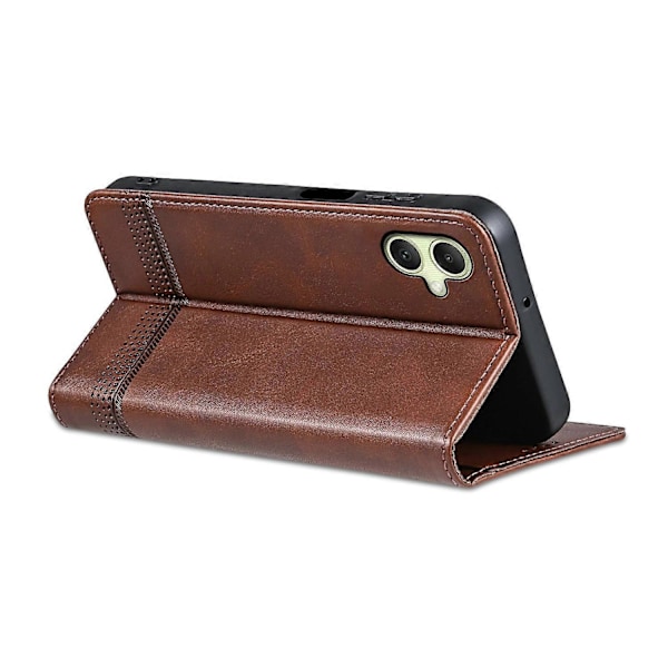 AZNS Etui til Samsung Galaxy A06, Ko Lædertekstur PU Læder Wallet Telefon Cover - Grøn Multicolor Coffee