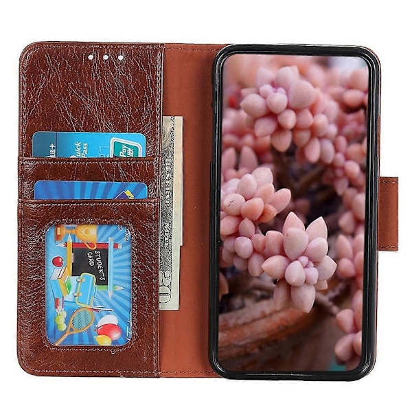 För Samsung Galaxy A15 4G Fodral Nappa Textur Delat Läder Telefonställ Skydd med Plånbok Multicolor Style D