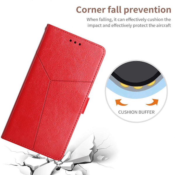 Til Samsung Galaxy A05 4G Etui Y-formet Linje Præget Læder Wallet Telefon Cover Multicolor Style E