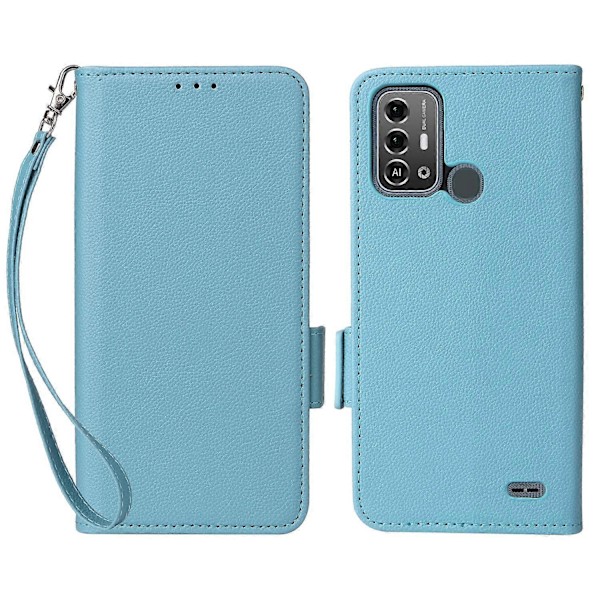 ZTE Blade A53 Pro -kotelo, iskunkestävä puhelinkotelo PU-nahkakuori hihnalla Multicolor Style D