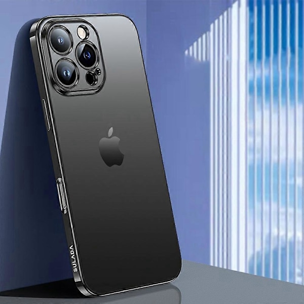 SULADA Skal för iPhone 16 Pro Elektropläterad AG Matt Anti-Fingeravtryck TPU Telefonskal- Multicolor Black