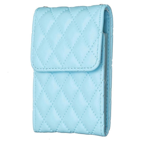 BFK08 Mobiltelefon Kortholder til Bagsiden af Telefoncover Præget Læder Kortpung Ærme Klæbemiddel Multicolor Blue