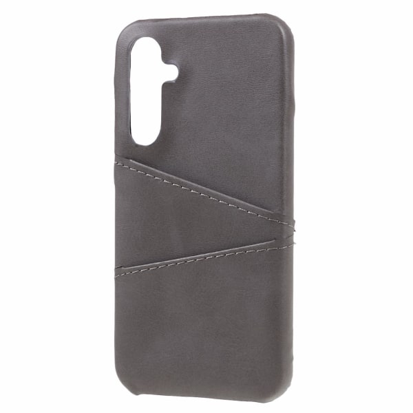 För Samsung Galaxy S23 Fe phone case Pu-läderbelagd PC- cover med 2 kortplatser Grey