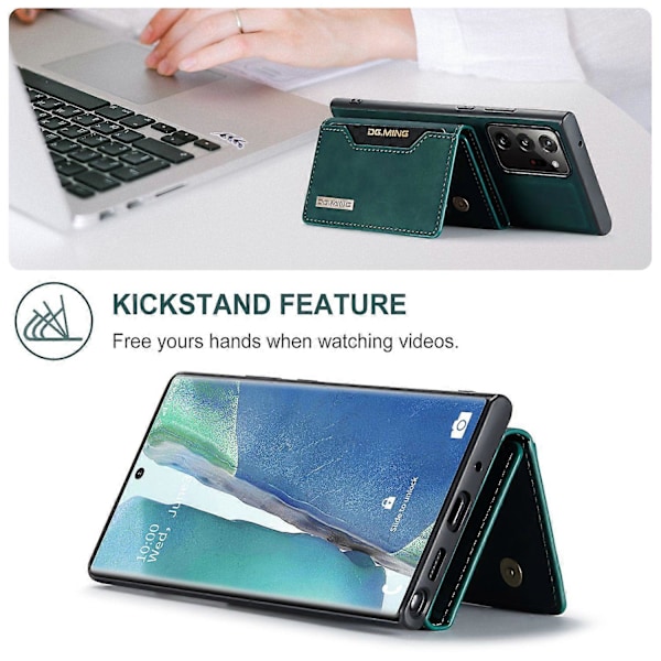 DG.MING M2 Series Magnetisk Tri-fold Wallet Kickstand Læder Etui til Samsung Galaxy Note20