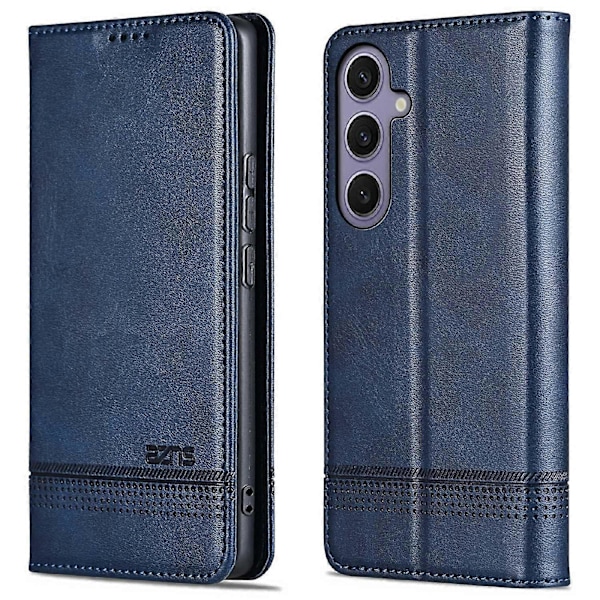 AZNS Samsung Galaxy A26 5G -kotelo, lehmännahkakuvioinen PU-nahkainen lompakkopuhelinkotelo - vihreä Multicolor Blue