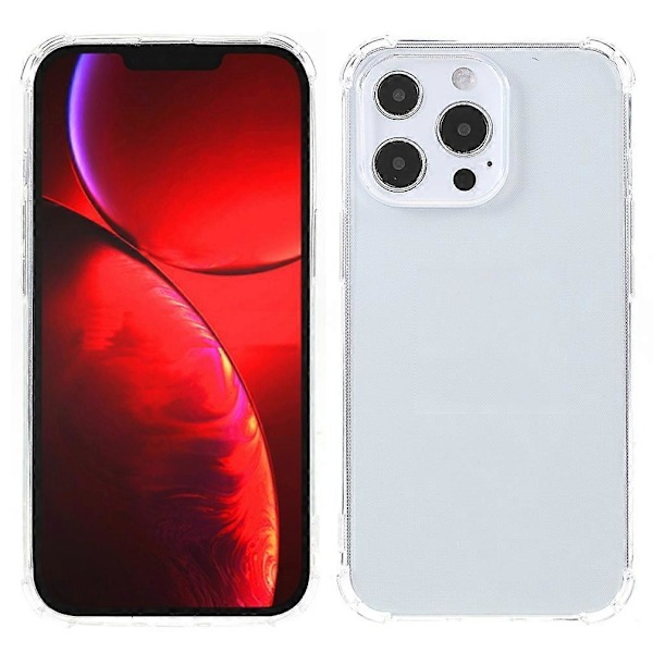 För iPhone 14 Pro Max Mobilskal Förstärkta Hörn TPU Kudde Stöttåligt Skydd