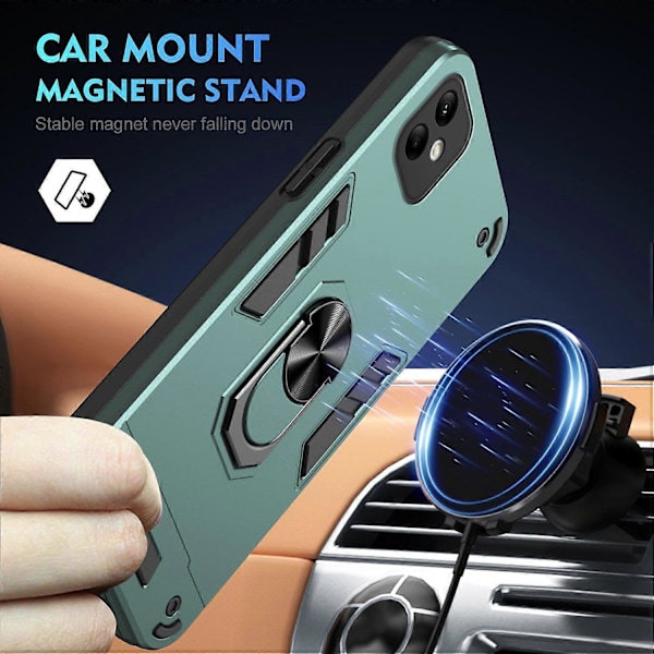 Til Samsung Galaxy A05 4G Telefon Cover 360 Graders Rotations Ring Støtteben Multicolor Style C