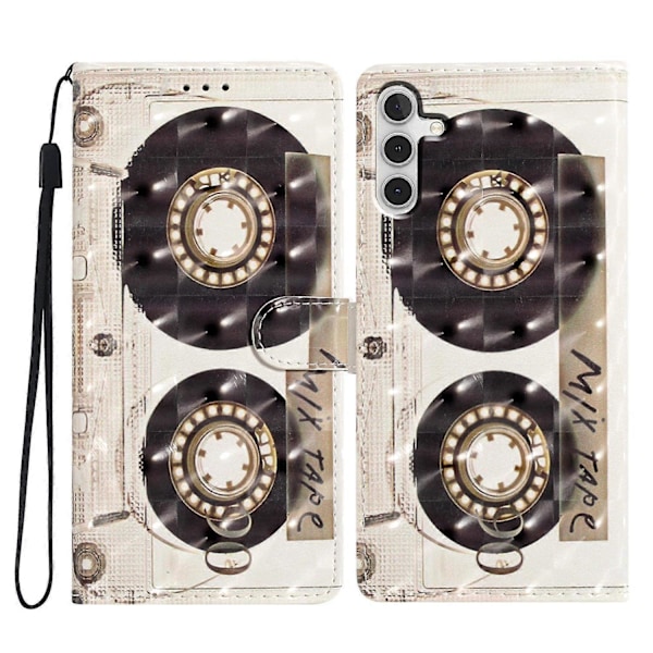 Plånboksfodral för Samsung Galaxy A15 5G PU-läder 3D-mönster Tryckt Telefonskal Multicolor Style G